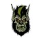 Toxictoons Werewolf Monster Face Full Color Enamel Pin 1 1/2"